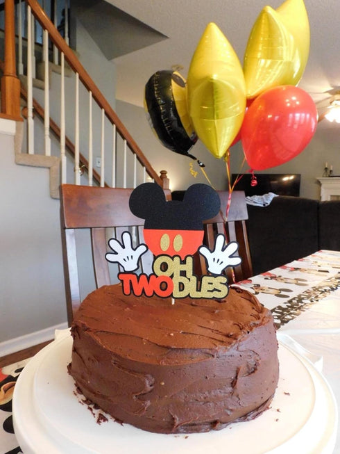 Oh Twodles Mouse Cake Topper | 2nd Birthday Party Supplies and Decorations