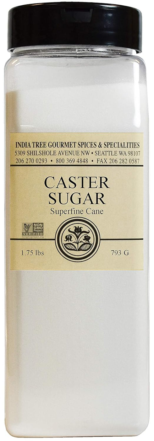India Tree Superfine Caster Sugar, 1.75 lb | NonGMO, Gluten-Free Premium Baking