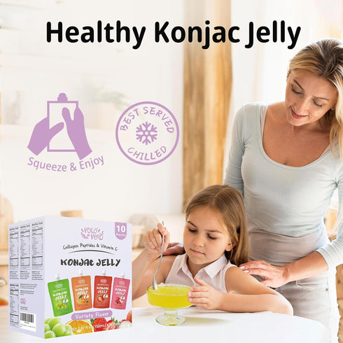 Pack, 7 10 Pack, 0 Konjac Jelly Pouch Drinkable Variety Calories, Sugar, Gluten Free, Keto, Vitamin C Healthy Fruit