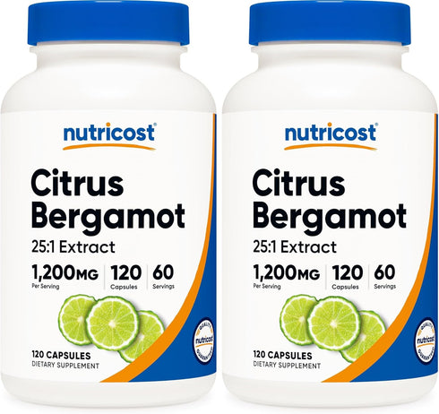 Nutricost Citrus Bergamot Capsules 1,200mg, 120 Capsules - 25:1 Bergamot Extract -