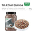 1:1:1 31.7 oz Tri-Color Quinoa, White Red Black Quinoa Grain for Salads, Bowls and Side Dishes, Blend, Jar
