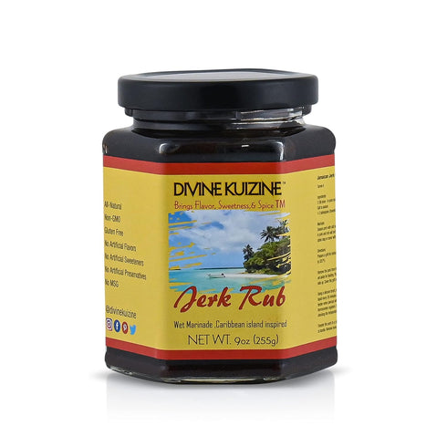 Authentic Jamaican Jerk Seasoning - Hot & Spicy Wet Rub Marinade for