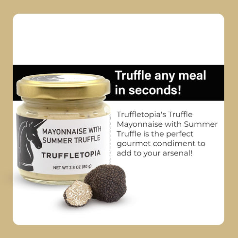 Summer 2.8 Oz Truffletopia | Mayonnaise with Truffle | Real Italian Truffles in a Rich, Smooth, Creamy Mayo to add
