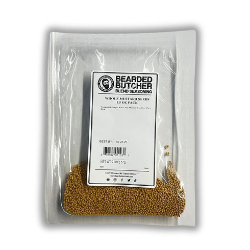 1.5oz 25lb Bearded Butchers Dried Whole Mustard Seed Premium Seasoning for DIY Meat Processing, Sausage, Jerky, Snack