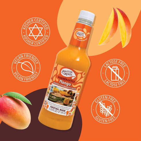 1 (33.8 Master of Mixes Mango Daiquiri / Margarita Drink Mix, Ready to Use, Liter Bottle Fluid Ounces)