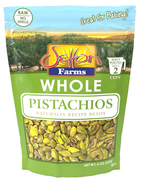 Setton Farms Shelled Pistachio Kernels, Whole Raw, 8 Ounce (No Shells, Raw,