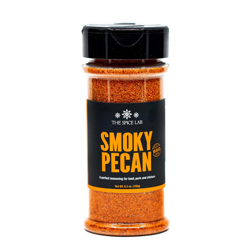 The Spice Lab Smoky BBQ Pecan Rub - 5.9 oz Shaker - Sweet Heat & Savory Pecan Spice for Pork, Chicken, Beef & Vegetable