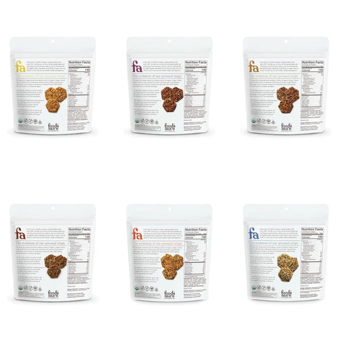 (6 4oz, Foods Alive Sweet + Savory Organic Sprouted Crisps Bundle flavors), Gluten Free Crackers