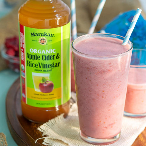 (24 oz) Marukan Organic Apple Cider Vinegar & Rice Vinegar Drink Blend, Raw & Unfiltered, Get Apple Cider Vinegar