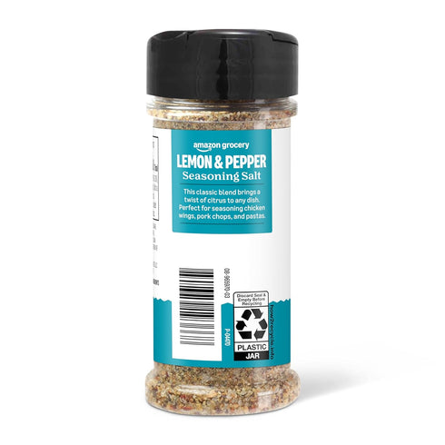 4.5 Oz Amazon Grocery, Lemon & Pepper Seasoning Salt