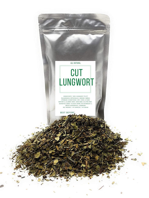 Lungwort Herb - 1.41 Ounces Cut, Dried & Natural (Pulmonaria Officinalis) - Origin: Serbia