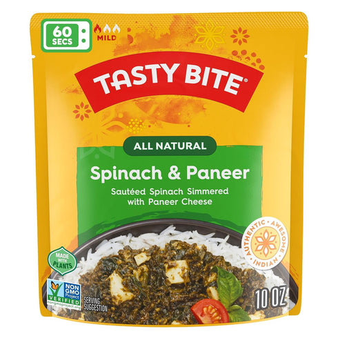 Tasty Bite Kashmir Spinach, Ready to Eat, 10 Ounce, Microwavable Entre in
