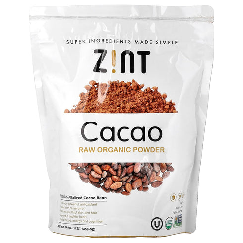 Zint Organic Cacao Powder (32 oz): Paleo-Certified, Organic, Non GMO, Anti Aging