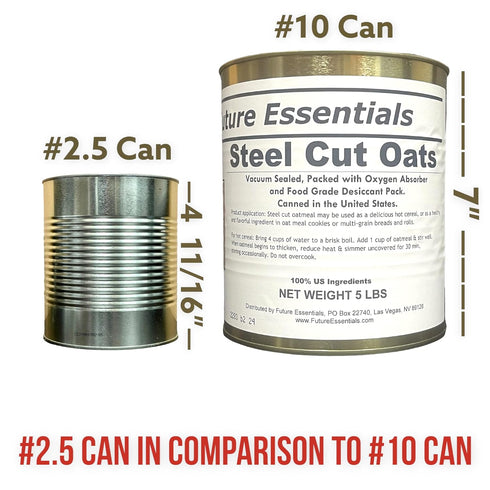 1 #10 Can of Future Essentials Canned Steel-Cut Oats Can