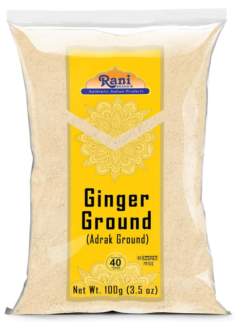 Rani Ginger (Adarak) Powder Ground, Spice, 3.5oz (100g) - All Natural, Vegan