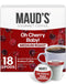 Maud's Cherry Flavored Coffee Pods, 18 ct, Medium Roast Flavored Coffee in