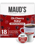 Maud's Cherry Flavored Coffee Pods, 18 ct, Medium Roast Flavored Coffee in