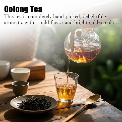 VivaMelhor 100% 20 (1) Oolong Tea Bags with Pure, Whole-Leaf Tea, Clean Energy, Limitless Clarity & Focus and Gut