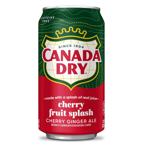 12oz, Pack 12 Canada Dry Cherry Gingerale Fruit Splash