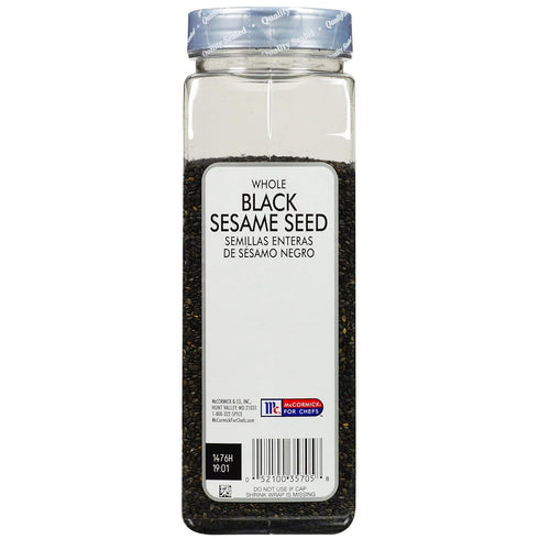 18 oz 18 McCormick Culinary Whole Black Sesame Seeds, - One Ounce Container of Black Sesame Seeds, Perfect