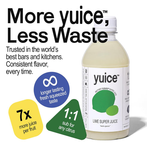 13 oz (1 Lime Super Juice for Cocktails yuice by YUZUCO, Fresh-Tasting Bottled Lime Juice, Bottle), For Bars
