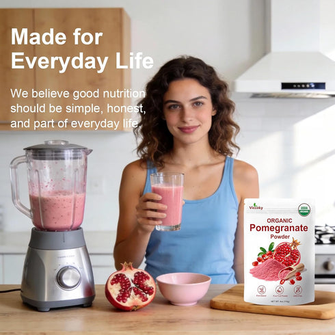 4oz (114g) Organic Pomegranate Powder, Pure Pomegranate Juice Powder, Non GMO, Gluten Free, Vegan Superfood