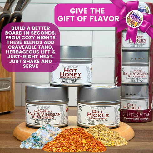 Packaged Set 3 Charcuterie Board Blends: House Favorite Seasonings | Gift of Spice Blends | All Natural, Non GMO |