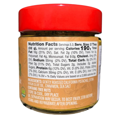 Romo Foods 6g 4 Romo Pistachio Butter (a hint of Cinnamon & Salt) | Vegan | Protein | Ingredients: Pistachio, EVOO