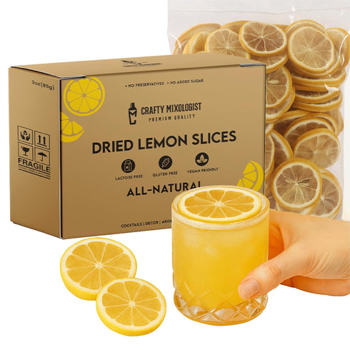 Dried Lemon Slices 3oz/85gm 50 to 60 Pcs, Citrus Dehydrated Fruit For