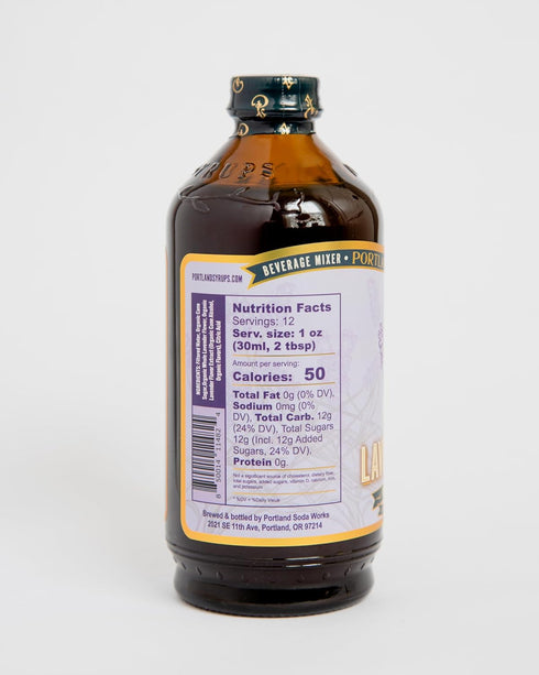 12 oz 12 (Pack 1) Portland Syrups Lavender Syrup - Premium Beverage Concentrate for Delicious Cocktails, Tea, Soda