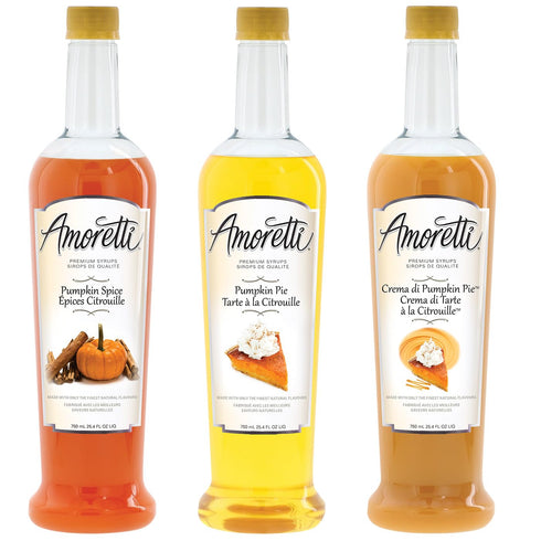 Amoretti Premium Syrups Pumpkin, 3 Pack (50ml)