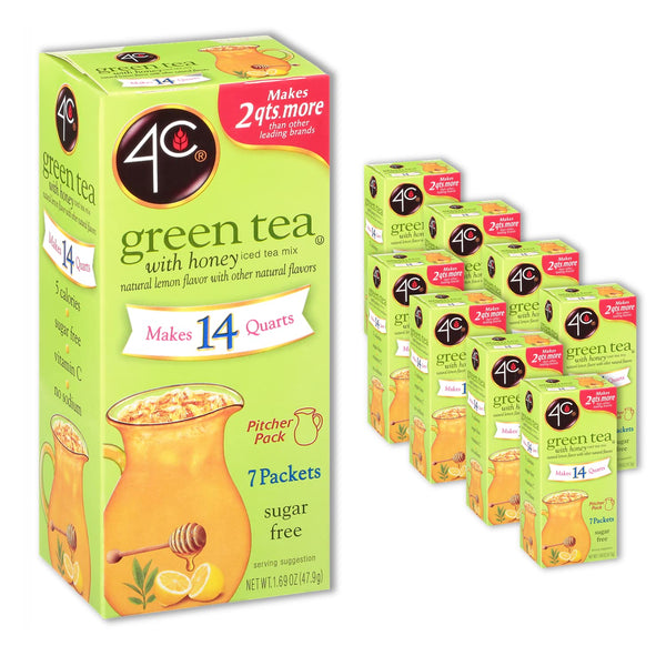 4C Pitcher Packs, Green Tea 8 Pack, Makes 14 Quarts, Sugar Free