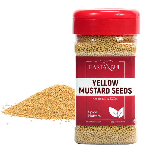 Eastanbul Mustard Seed, 8.11oz, Yellow Mustard Seeds, Semilla de Mostaza, Ideal for