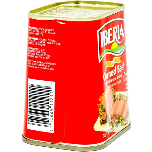 12 oz, (Pack 2) Iberia Corned Beef, Premium Quality Corned Beef With Natural Juices, Halal