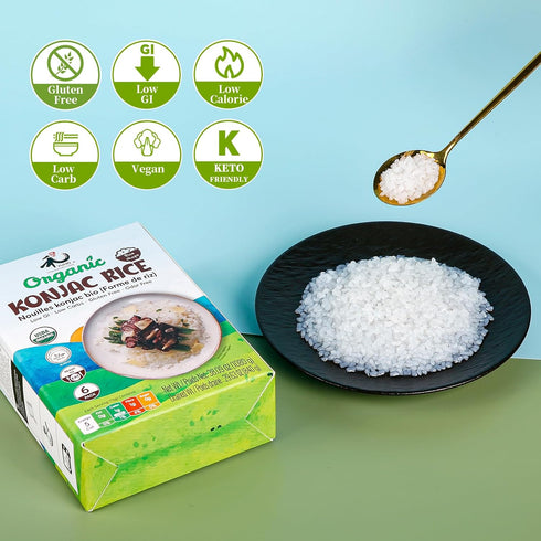 38.09 Oz (1080 (6 Pack YUHO Organic Konjac Shirataki Rice Low Carb Pasta g) USDA Organic Healthy Noodle Inside) Keto
