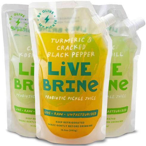 Olive My Pickle Probiotic Dill Pickle Juice for Leg Cramps - 58.5