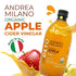 Andrea Milano 2 Organic Apple Cider Vinegar, Bottles Raw Italian Natural Vinegar with the Mother, Unfiltered