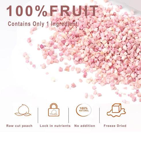 WZQLAOYS 220g/7.76oz 100% Freeze Dried Diced Peaches Natural, No Additives.for Baking,Tea,Smoothie, Yogurt,Cake