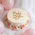 Wkeldr Baby in Bloom Gold Cake Topper,Acrylic Baby shower Cake Side Decorations, Gender Reveal Pregnancy