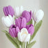 VGHDXXNNHA 5PCS Handmade Crochet Flower Bouquet, Knitting Flower Tulips Bouquet Simulation Flower for Wedding Flower