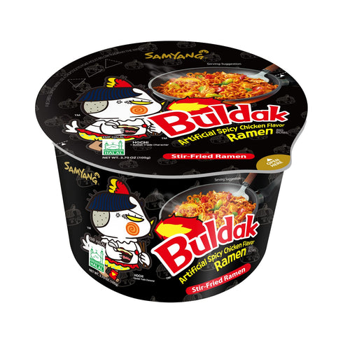 Samyang Buldak Spicy Hot Chicken Stir Fried Big Bowl Ramen 3.70 oz