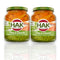 Hak Green Peas with Carrots in Glass Jar by (Netherlands) 12.3oz each -2Pack