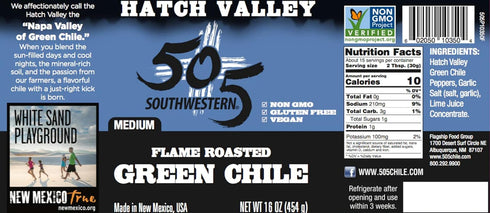 505 (3-16oz Pack, Southwestern Value Flame Roasted Green Chile)