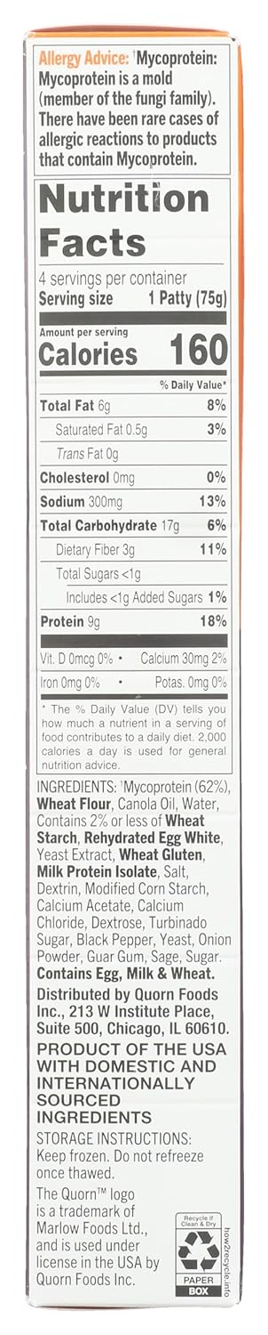 Quorn 10.6 OZ Meatless Patties