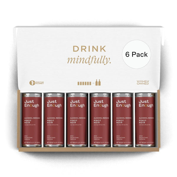 Just Enough Wines Pinot Noir Alcohol Removed | Non-Alcoholic Red Wine, 6
