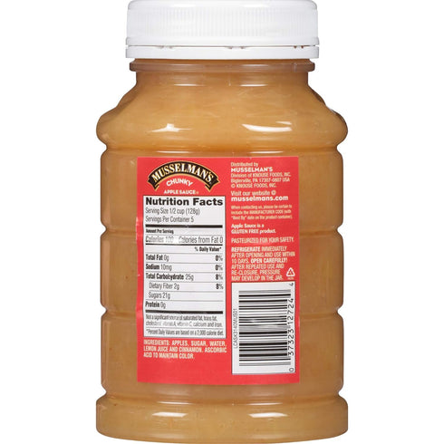 Musselman's CHUNKY Apple Sauce, Pack of 2, 24 oz Jars