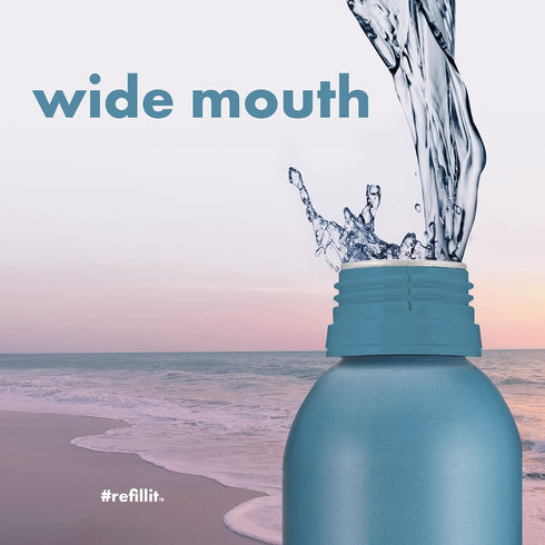 20.3 oz (Pack 4) PATH Sparkling Bottled Water - Ultra-Purified, pH-Balanced Carbonated Soda Water in Aluminum Bottle