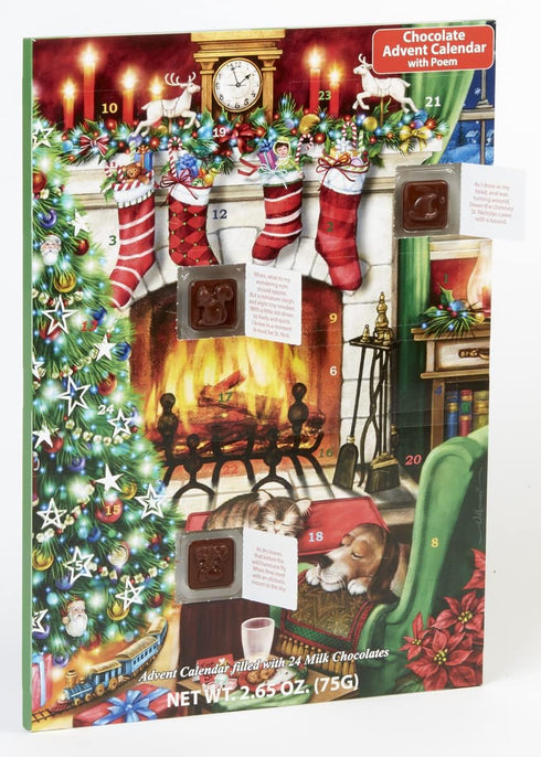 Vermont Christmas Company Cozy Christmas Chocolate Advent Calendar, Countdown to Christmas