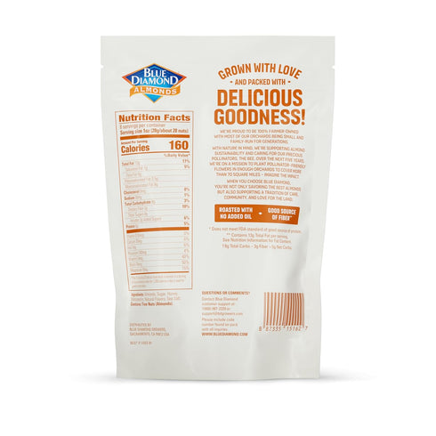 8 (Pack 2) Blue Diamond Almonds, Premium Roasted Honey Snack Nuts For Sweet Treats, With Dessert, or Healthy Choice