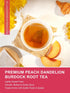 100 Count TeeLux Peach Dandelion Burdock Root Tea Bags, Sweet Cinnamon with Zesty Ginger & Toasty Roasted Dandelion